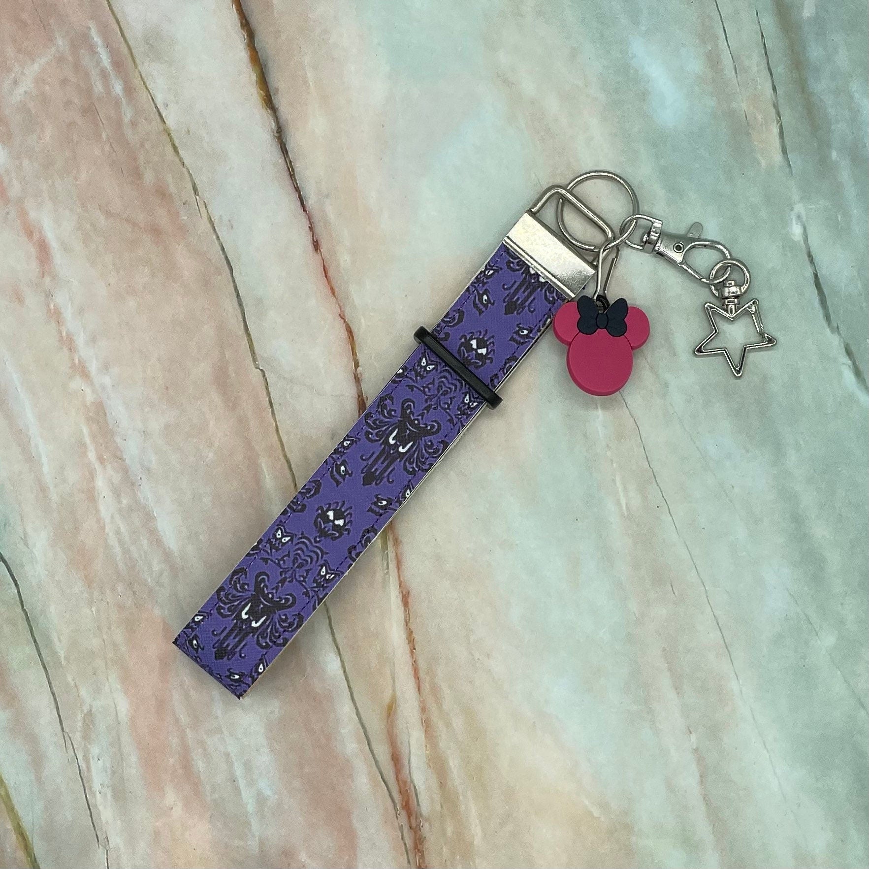 Haunted Mansion Faux Leather Mickey Ear Holder Wristlet Mouse Ear Accessories