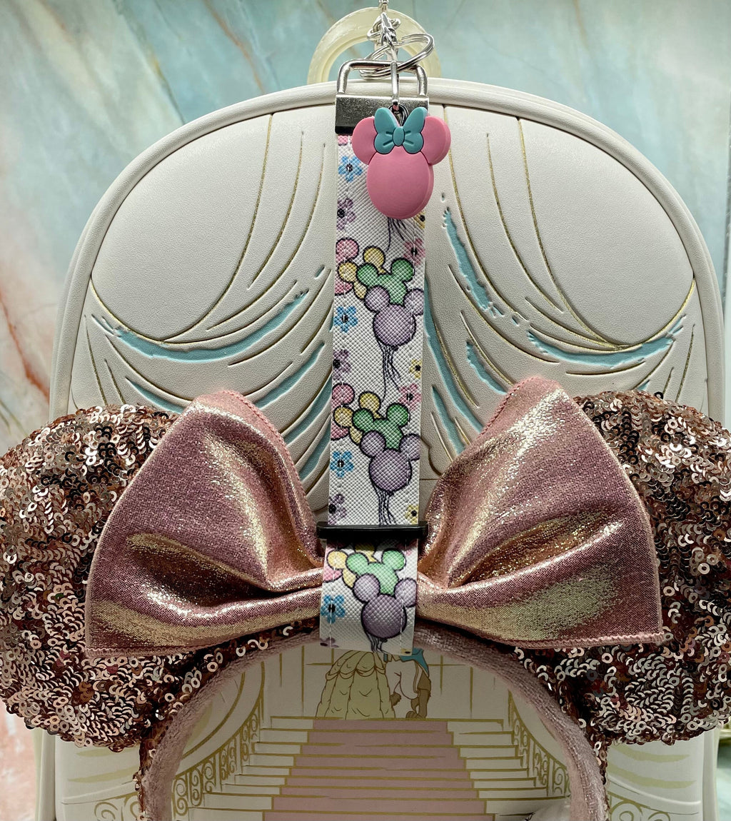 Mickey Balloons Faux Leather Mickey Ear Holder Wristlet Mouse Ear Accessories