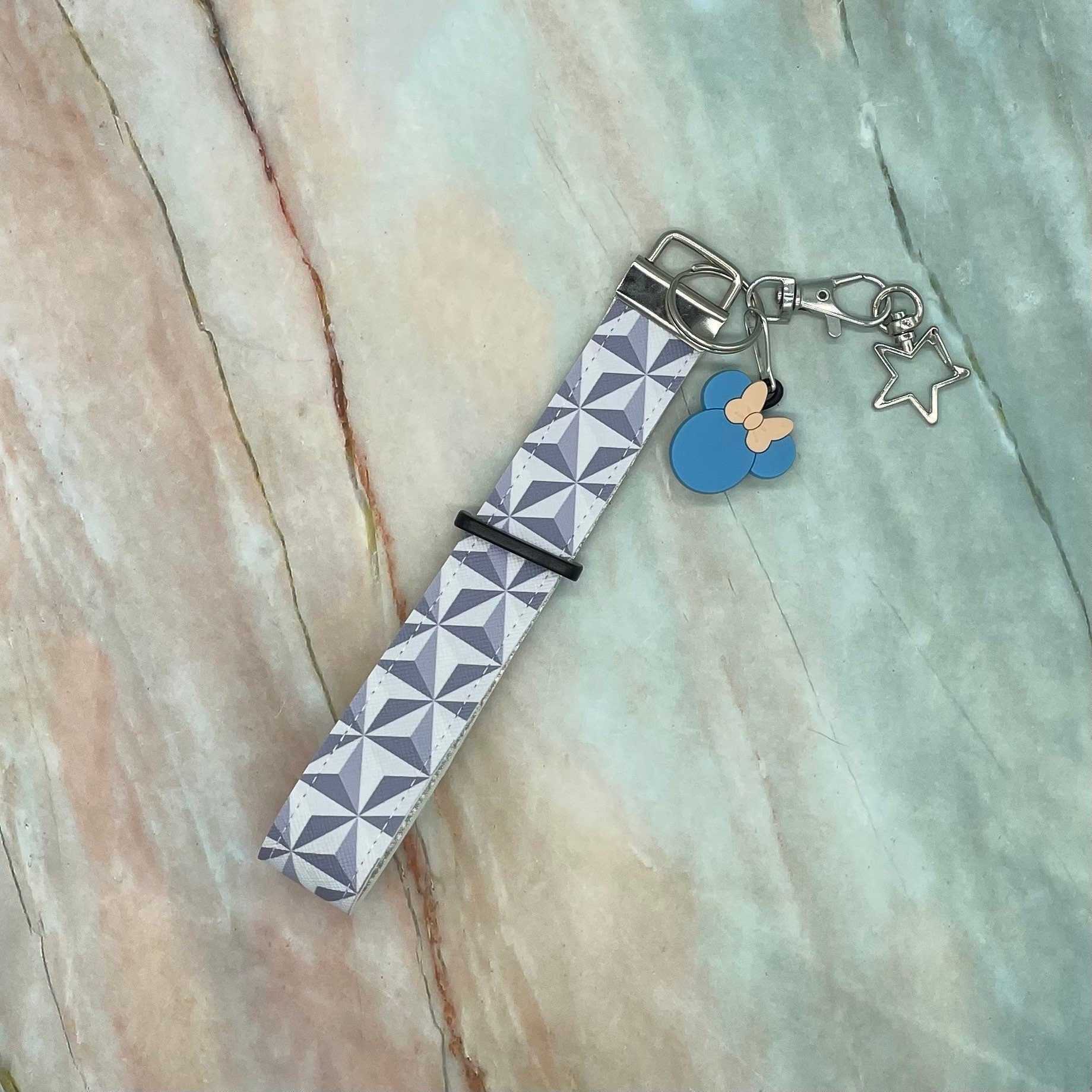 Epcot Spaceship Earth Faux Leather Mickey Ear Holder Wristlet Mouse Ear Accessories Ready to Ship