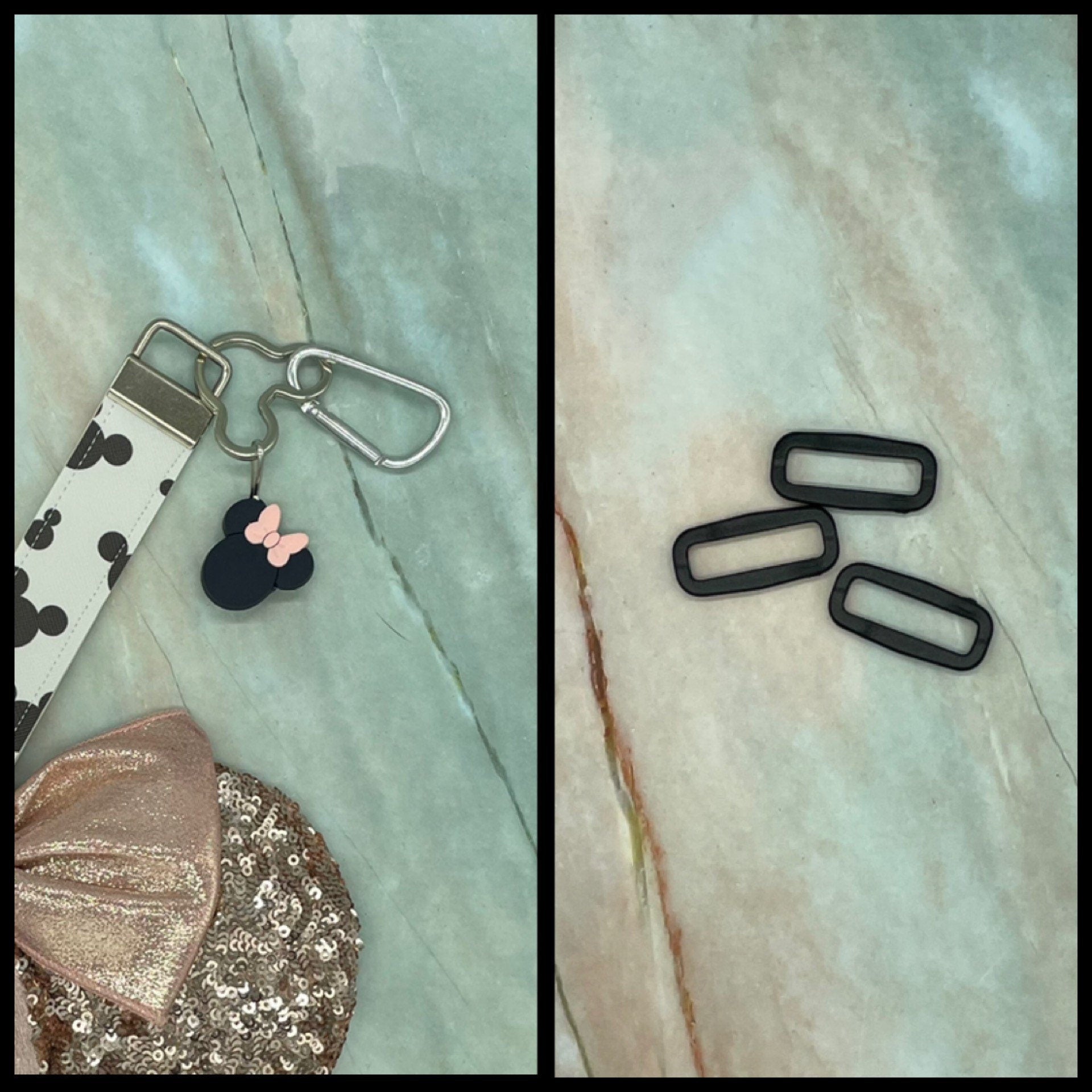 Mickey Mouse Faux Leather Mickey Ear Holder Wristlet Mouse Ear Accessories