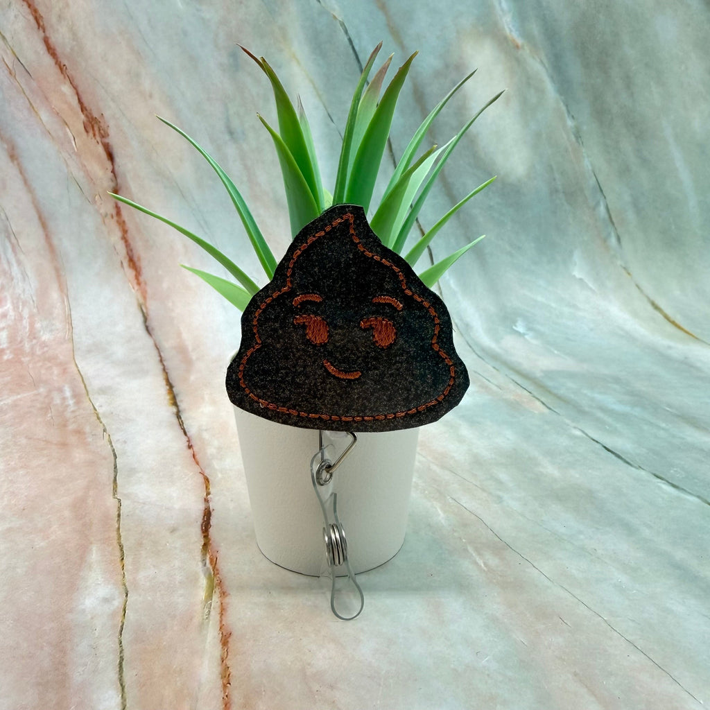 Smirk Poop Emoji Badge Reel