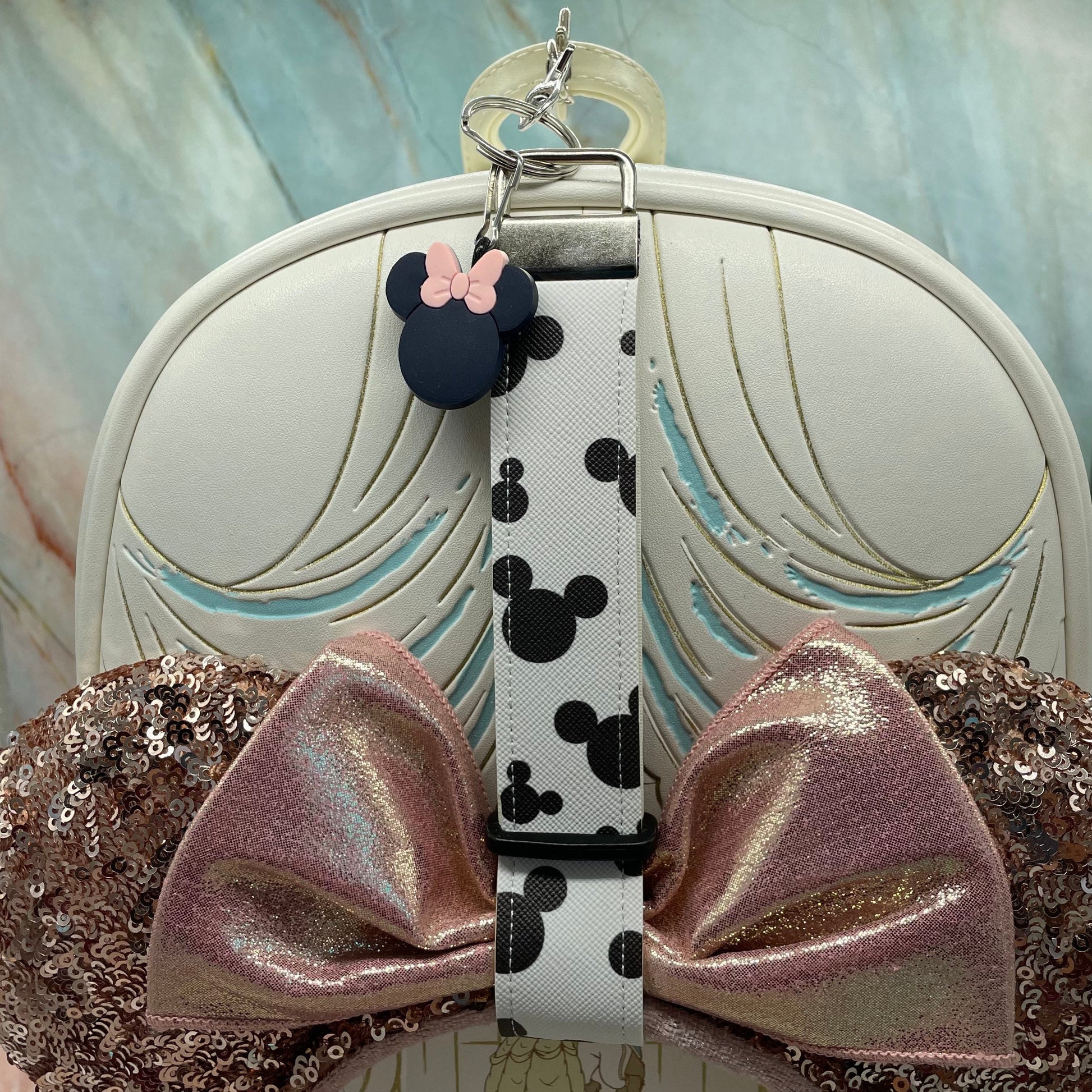Mickey Mouse Faux Leather Mickey Ear Holder Wristlet Mouse Ear Accessories