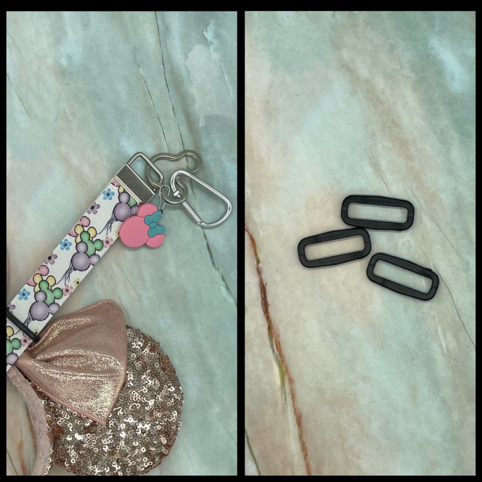 Mickey Balloons Faux Leather Mickey Ear Holder Wristlet Mouse Ear Accessories