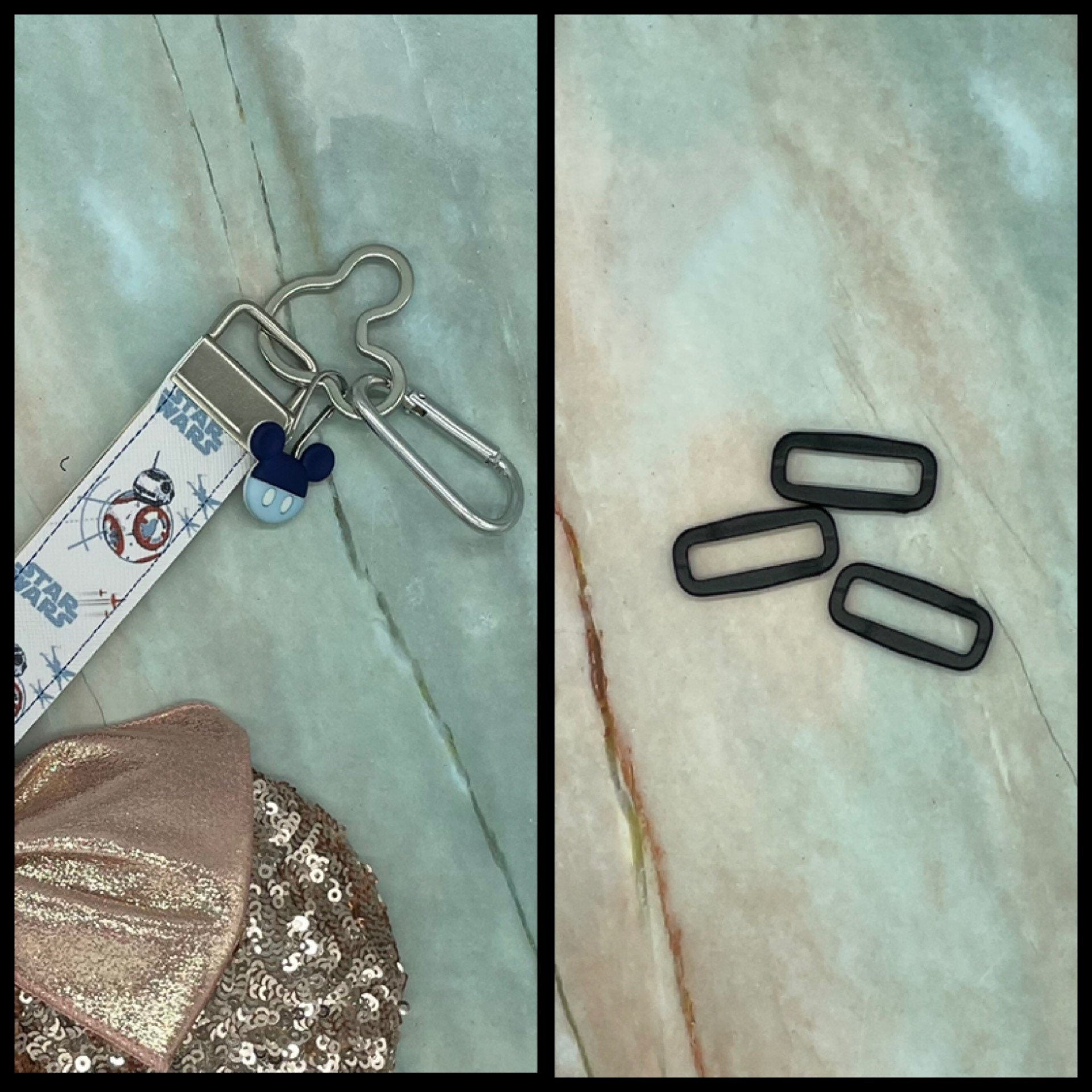 BB-8 Faux Leather Mickey Ear Holder Wristlet Mouse Ear Accessories