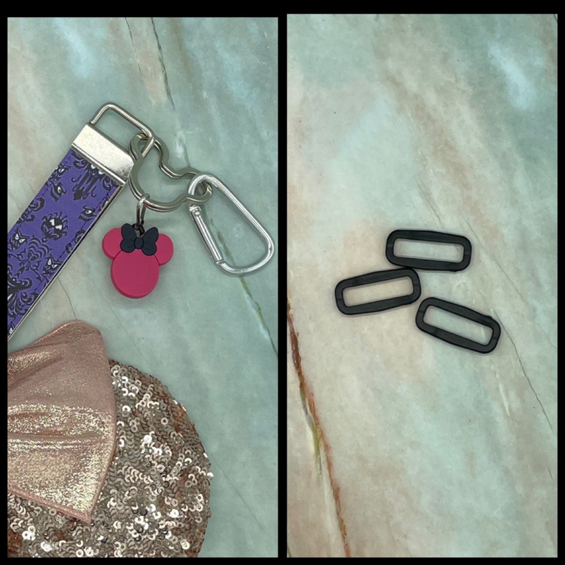 Haunted Mansion Faux Leather Mickey Ear Holder Wristlet Mouse Ear Accessories