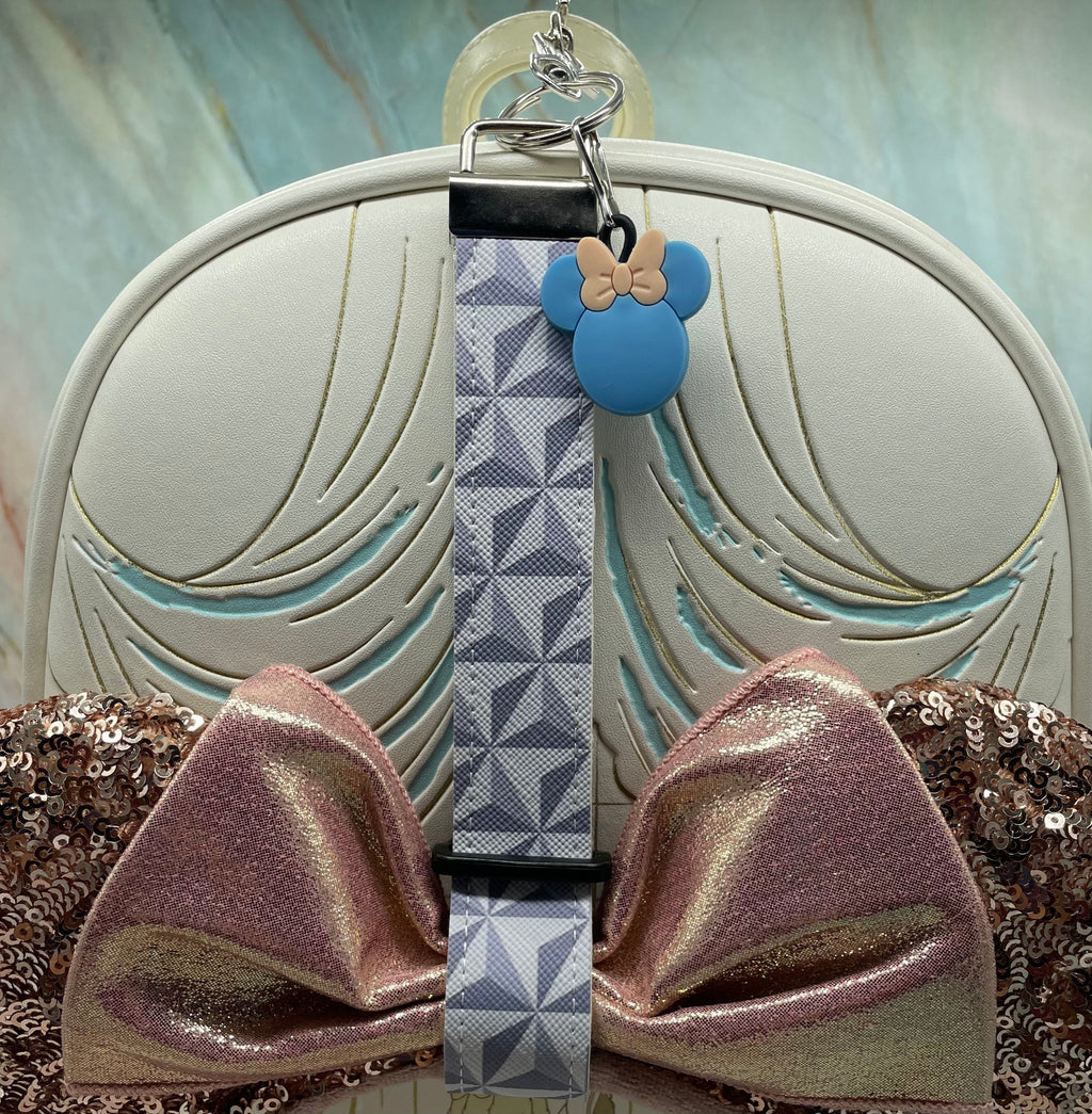 Epcot Spaceship Earth Faux Leather Mickey Ear Holder Wristlet Mouse Ear Accessories Ready to Ship